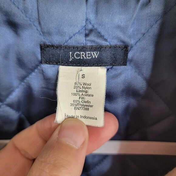 J. Crew Wool Peacoat Double Breasted Thinsulate Interior Tan Old Money Staple - Picture 6 of 11